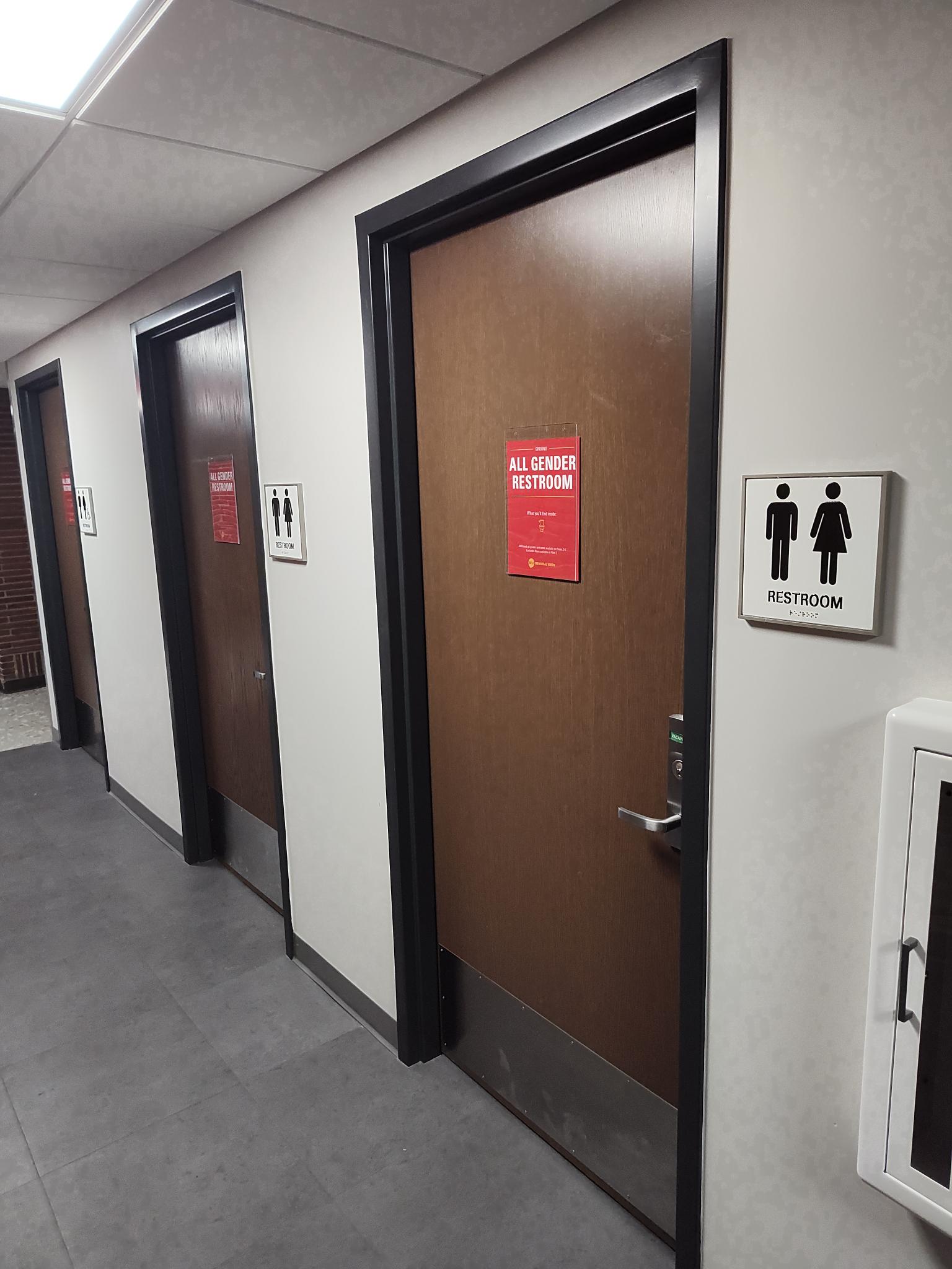 All Gender Restroom in the basement of the memorial union