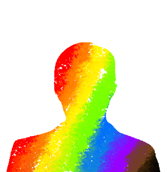 rainbow flag sillhouette